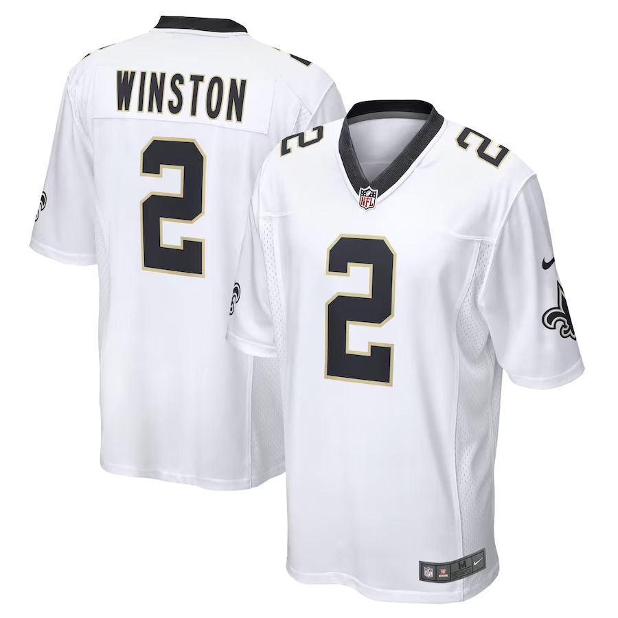 Men New Orleans Saints #2 Jameis Winston Nike White Game Player NFL Jersey
